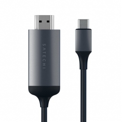 Провод Satechi USB Type-C to HDMI 4K. Поддержка разрешения 4K. Длина 1,8 м. Цвет серый космос.