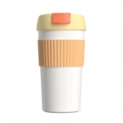 Стакан-непроливайка KissKissFish Rainbow Vacuum Coffee Tumbler, желтый (S-U45C-193)