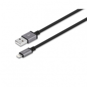 Кабель Moshi USB-А с Lightning коннектером. Длина кабеля: 3 м. Цвет: черный.
