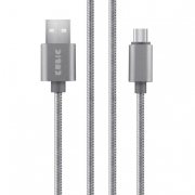 Кабель Rombica Kubic C05C Gray, USB - USB Type-C, текстиль, 3м, серый.