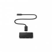 USB хаб Twelve South StayGo mini. Интерфейс USB-C.  Порты: Aux 3.5 mm, USB-A 2.0, HDMI, USB-C - черный