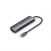 USB-Хаб UGREEN CM195 (70410) USB-C to 3 Ports USB3.0-A Hub + HDMI + TF/SD. Цвет: серый космос