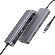 Адаптер UGREEN CM179 (70490) USB-C Multifunction Adapter. Цвет: серый космос