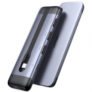 Адаптер UGREEN CM285 (70408) USB-C Multifunction Adapter. Цвет: серый