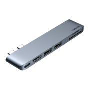 Адаптер UGREEN CM380 (80856) USB-C Multifunction Adapter мультифункциональный. Цвет: серый