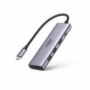 Адаптер UGREEN CM511 (60384) USB-C Multifunction Adapter with PD Charging. Цвет: серый космос