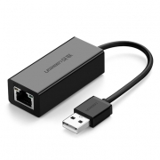 Адаптер UGREEN CR110 (20254) USB 2.0 10/100Mbps Ethernet Adapter. Цвет: черный