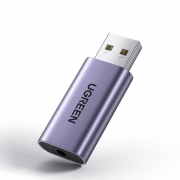 Аудио адаптер UGREEN CM383 (80864) USB 2.0 to 3.5mm Audio Adapter. Цвет: серый