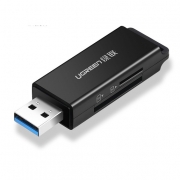 Кардридер UGREEN CM104 (40752) USB 3.0 to TF + SD Dual Card Reader.  Цвет: черный