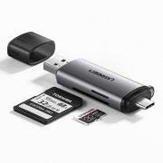 Кардридер UGREEN CM184 (50704) USB-C TF + SD Card Reader. Цвет: серый