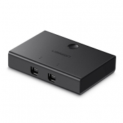 Разветвитель портов UGREEN US158 (30345) USB 2.0 Sharing Switch 2x1. Цвет: черный