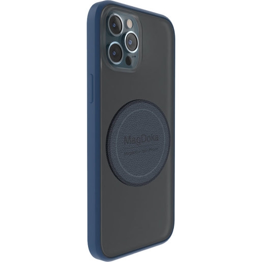 Магнитное крепление SwitchEasy MagDoka Mounting Disc для зарядного устройства Apple MagSafe. Совместим с Apple iPhone 13&12&11. Внешняя отделка: полиуретан. Цвет: синий.