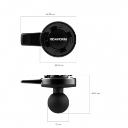 Шаровой держатель для мобильных устройств Rokform Universal Ball Adapter Phone Mount. Материал: алюминий, ТПУ. Цвет: черный.