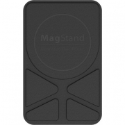 Магнитное крепление-подставка SwitchEasy MagStand Leather Stand для зарядного устройства Apple MagSafe. Совместимо с Apple iPhone 13&12&11. Внешняя отделка: искусственная кожа (полиуретан). Цвет: черный.