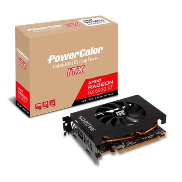 Видеокарта POWERCOLOR Radeon RX 6500 XT ITX 4Gb (AXRX 6500XT 4GBD6-DH)