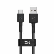 Кабель USB/Type-C Xiaomi ZMI 100 см 3A Материал оплетки нейлон/кевлар  (AL401) черный