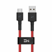 Кабель USB/Type-C Xiaomi ZMI 100 см 3A Материал оплетки нейлон/кевлар  (AL401) красный