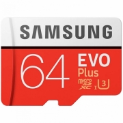 microSDXC 64GB Samsung EVO Plus Memory Card Samsung MB-MC64HA/RU UHS-I U1 Class 10, Adapter, 100/90 MB/s, 10000 циклов, - 25°C to 85°C, RTL {10} (168277)