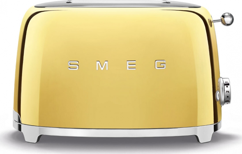 Тостер на 2 ломтика,SMEG TSF01GOEU  Цвет золото