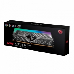 16GB ADATA DDR4 3200 DIMM XPG SPECTRIX D41 RGB Grey Gaming Memory AX4U320016G16A-ST41 Non-ECC, CL16, 1.35V, Heat Shield, RTL, (931177)