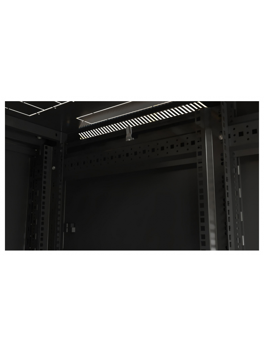 Шкаф серверный Hyperline (TTB-4268-DD-RAL9004) напольный 42U 600x800мм, черный