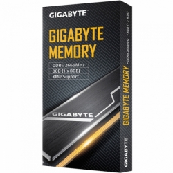 8GB Gigabyte DDR4 2666 DIMM Black Gaming Memory GP-GR26C16S8K1HU408 Non-ECC, CL16, 1.2V, XMP 2.0, RTL {80} (804909)