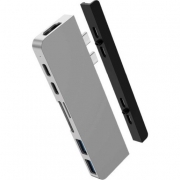 USB-хаб Hyper HyperDrive 7-in-2 NEW DUO 2020 Hub для USB-C MacBook Pro/Air. Порты: HDMI (4k 60Hz), 2 x USB-A, Micro SD, SD, 1x USB-C PD 100W, 1x USB-C PD 60W. Цвет серебряный.
