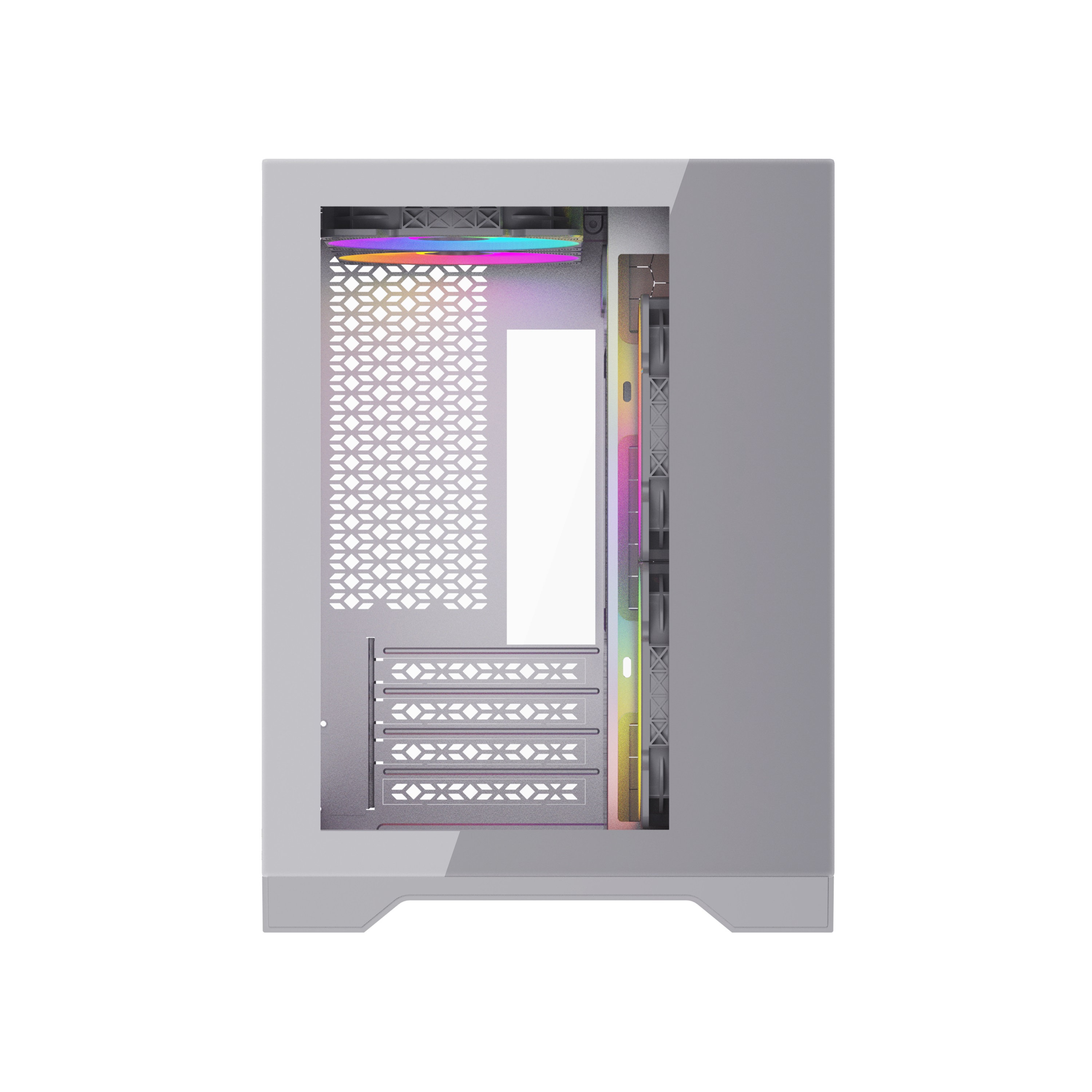 Корпус Powercase Vision Micro White, mATX, без БП, белый (CVWM-L4)