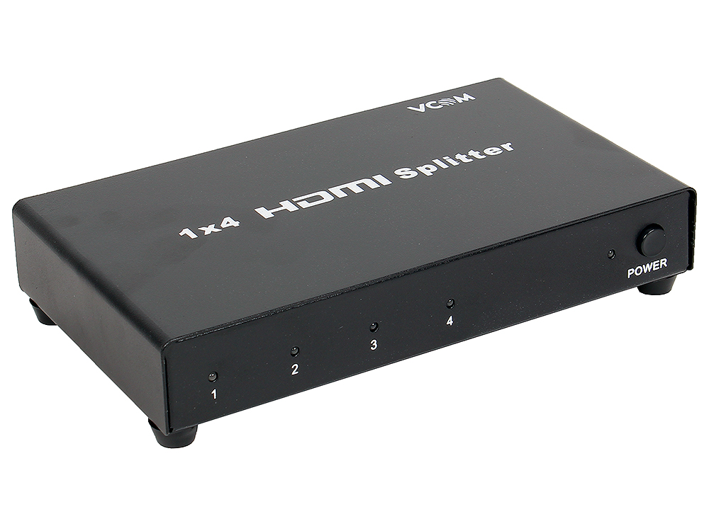 Разветвитель VCOM HDMI Spliitter 1=)4 3D Full-HD 1.4v, DD414A/VDS8044D