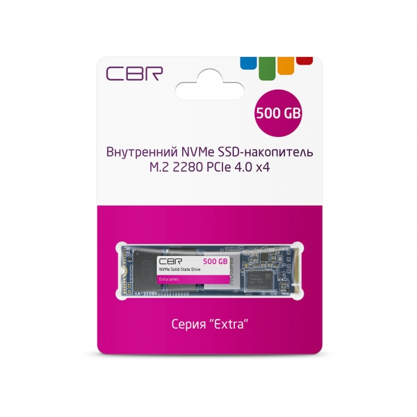 SSD накопитель M.2 CBR Extra 500Gb (SSD-500GB-M.2-EX22)