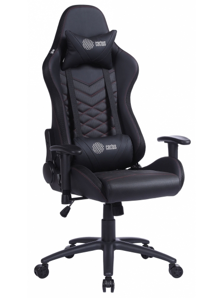 Кресло игровое Cactus CS-CHR-0099BLR, черный/красный 