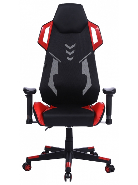 Кресло игровое Cactus CS-CHR-090BLR, черный/красный
