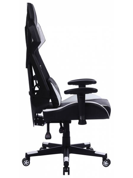 Кресло игровое Cactus CS-CHR-090BLW, черный/белый 