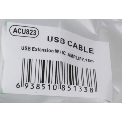 Кабель удлинитель Aopen USB2.0-repeater,  ACU823-15M