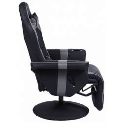 Кресло игровое Cactus CS-CHR-GS200BLG, черный/серый 