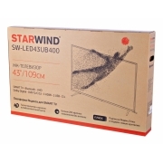 Телевизор LED Starwind 43" SW-LED43UB400 Яндекс черный/Ultra HD/60Hz/DVB-T/DVB-T2/DVB-C/DVB-S/DVB-S2/USB/WiFi/Smart TV (RUS)