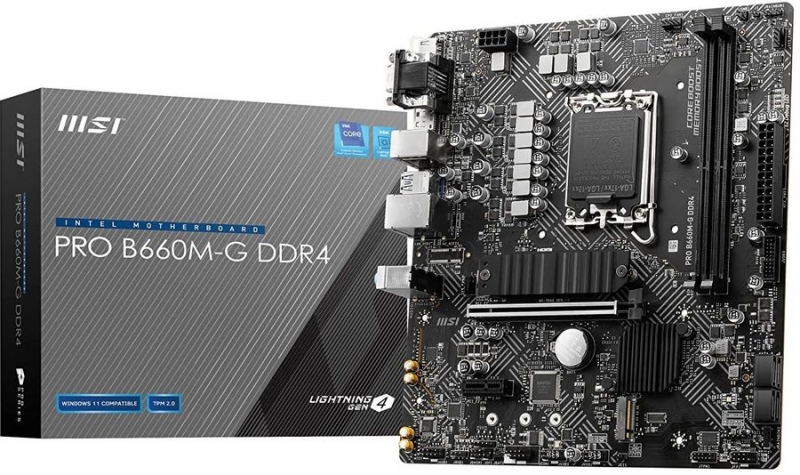 Материнская плата MSI PRO B660M-G DDR4 (LGA1700)