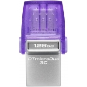 Флеш Диск Kingston 128Gb DataTraveler microDuo 3C DTDUO3CG3/128GB USB3.0 фиолетовый