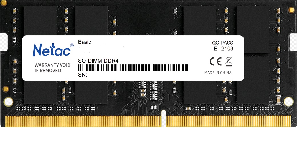 Оперативная память SO-DIMM Netac Basic DDR4 8GB 3200MHz (NTBSD4N32SP-08)