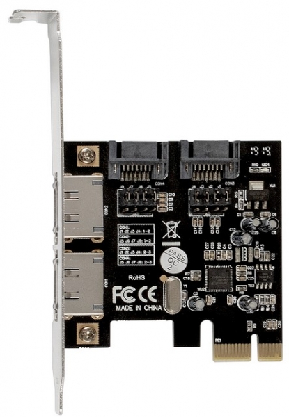 Контроллер Exegate EXE-501 PCI-E 2.0, SATA3 6Gb/s, 2 int+2 ext (EX283707RUS), OEM