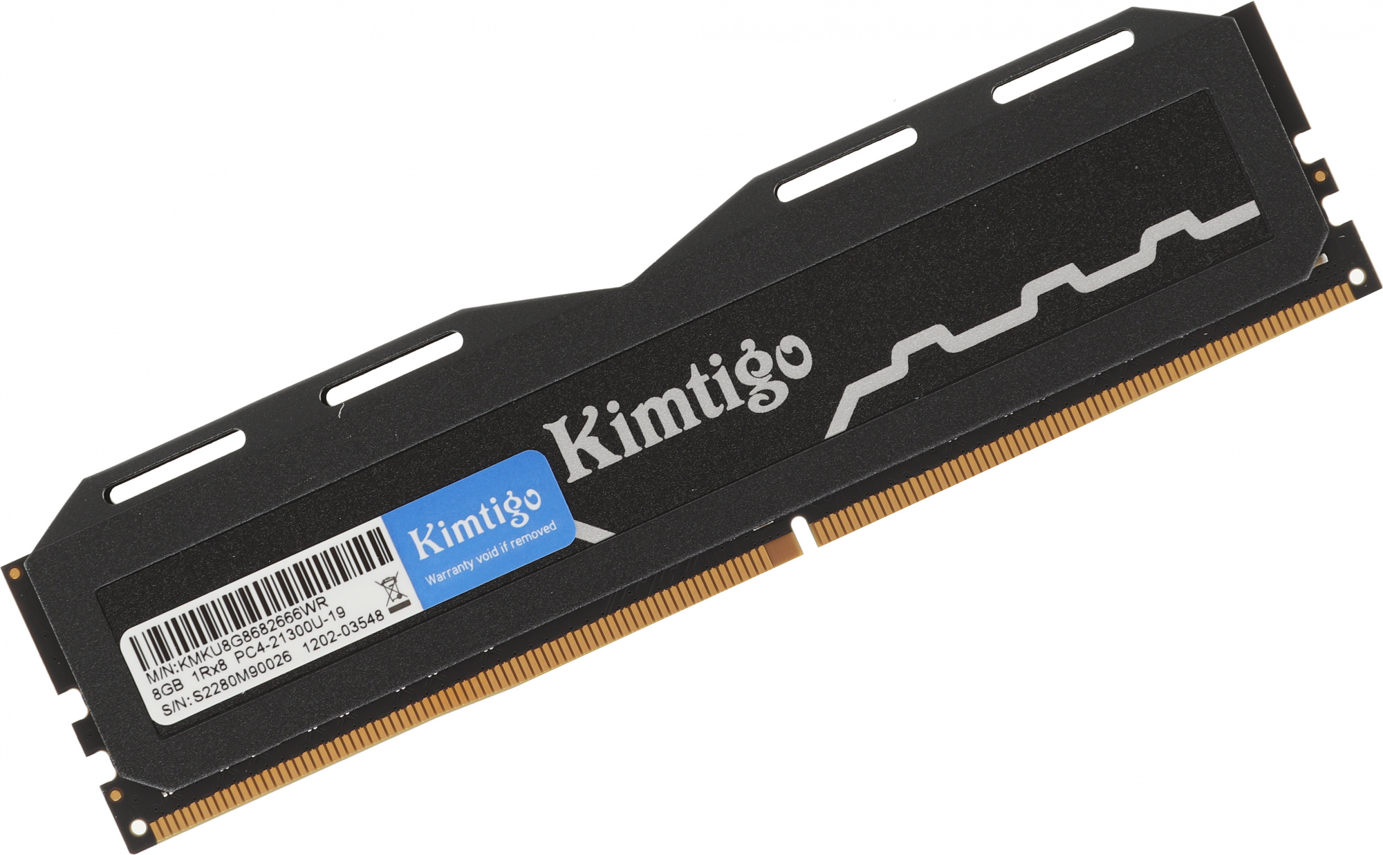 Память DDR4 8Gb 2666MHz Kimtigo KMKU8G8682666WR RTL PC4-21300 CL19 DIMM 288-pin 1.2В single rank