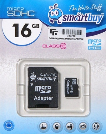 Карта памяти Smart buy Micro SecureDigital 16Gb (SB16GBSDCL10-01)