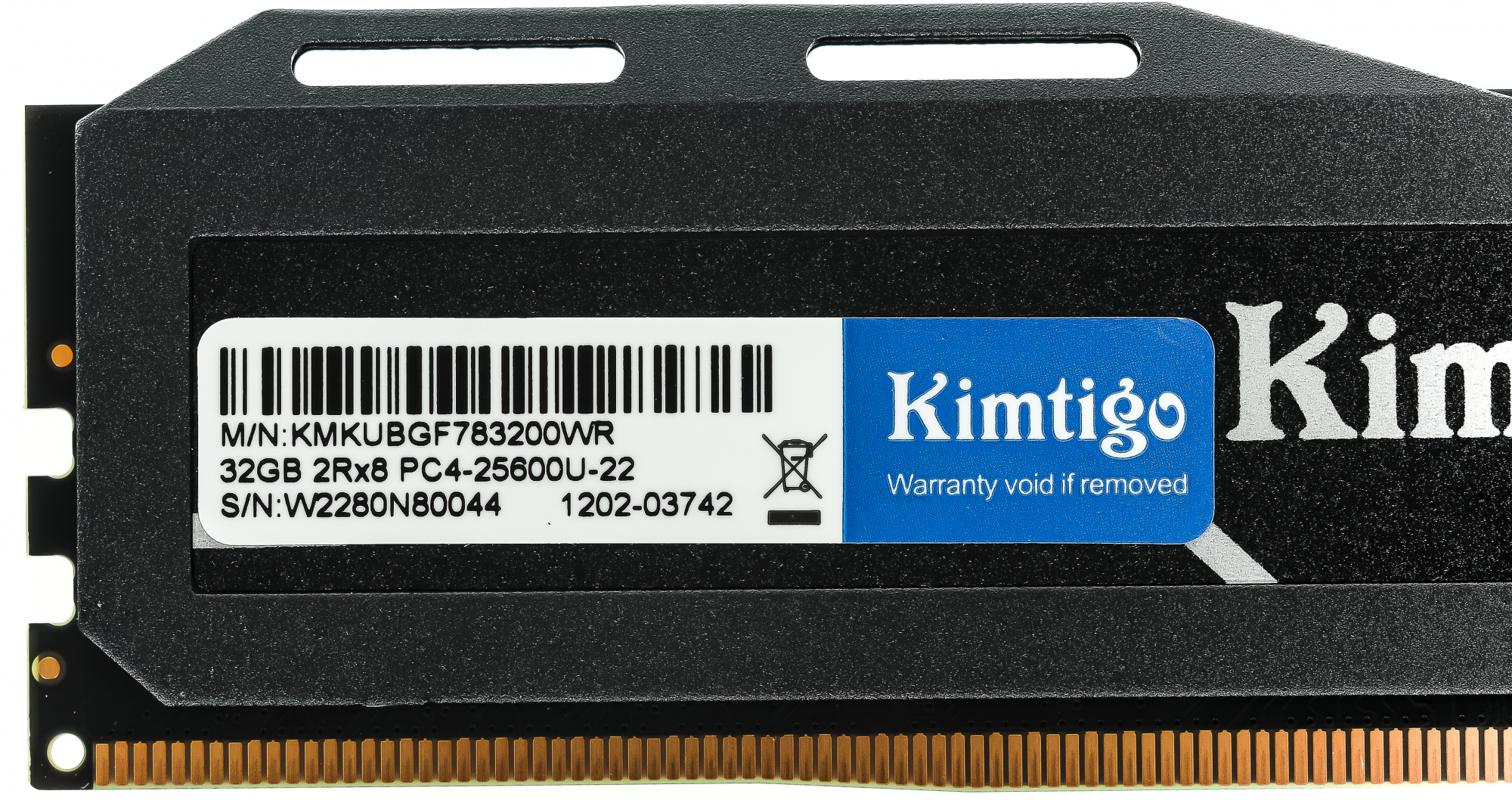 Память Kimtigo DDR4 32Gb 3200MHz PC4-21300 (KMKUBGF783200WR)