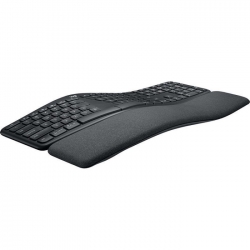 Клавиатура беспроводная Logitech Ergo K860 [920-010110] черная, беспроводная Bluetooth+2.4G, 111 клавиш (6 дополнительных) ножничный механизм, эргономичная конструкция, подставка под запястья, питание 2 елемента AA