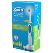 Зубная щетка электрическая Oral-B Vitality D12.523.1 CrossAction Dark белый/синий