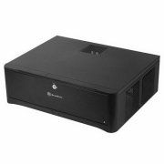 SST-GD06B Grandia HTPC Micro ATX Computer Case, Silent High Airflow Performance, 2x 3.5 Inch Hot Swap Drive Bay, lockable, black