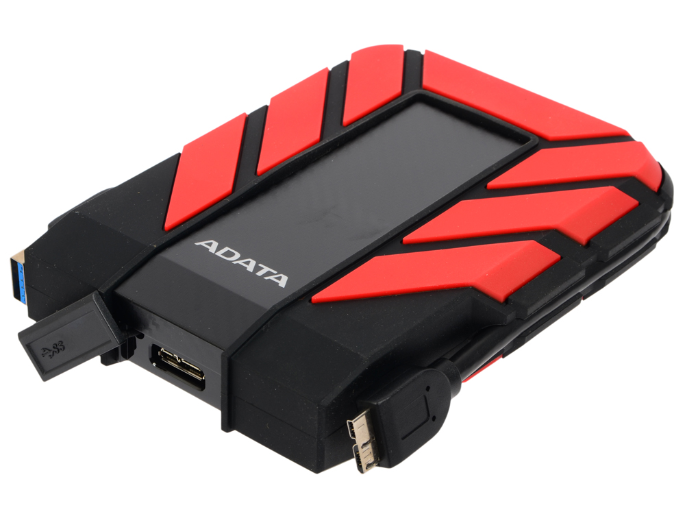 Внешний жесткий диск ADATA HD710P 2Tb , черный/красный (AHD710P-2TU31-CRD)