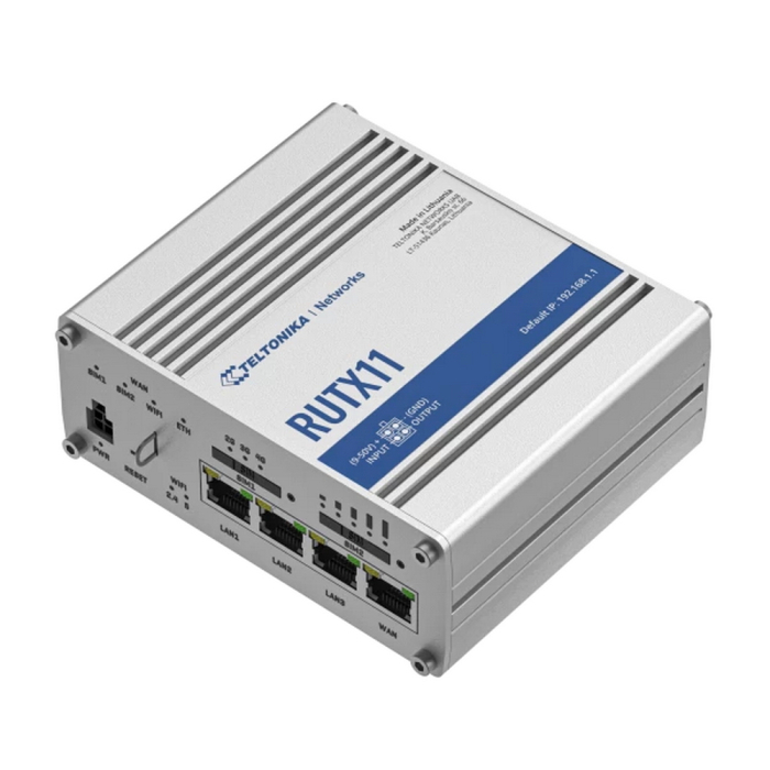 RUTX (RUTX11000000) Промышленный сотовый маршрутизатор LTE Cat6 300 Мбит/С, Dual Sim, GNSS, Bluetooth (312378)