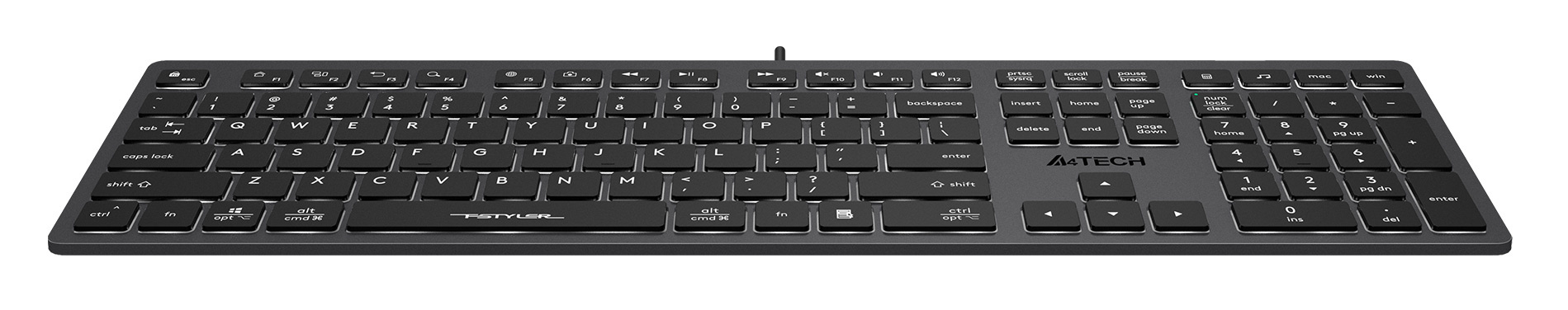 Клавиатура A4Tech Fstyler FX60 серый/белый