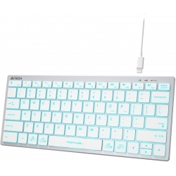Клавиатура A4Tech Fstyler FX61 белый/синий (FX61 WHITE)
